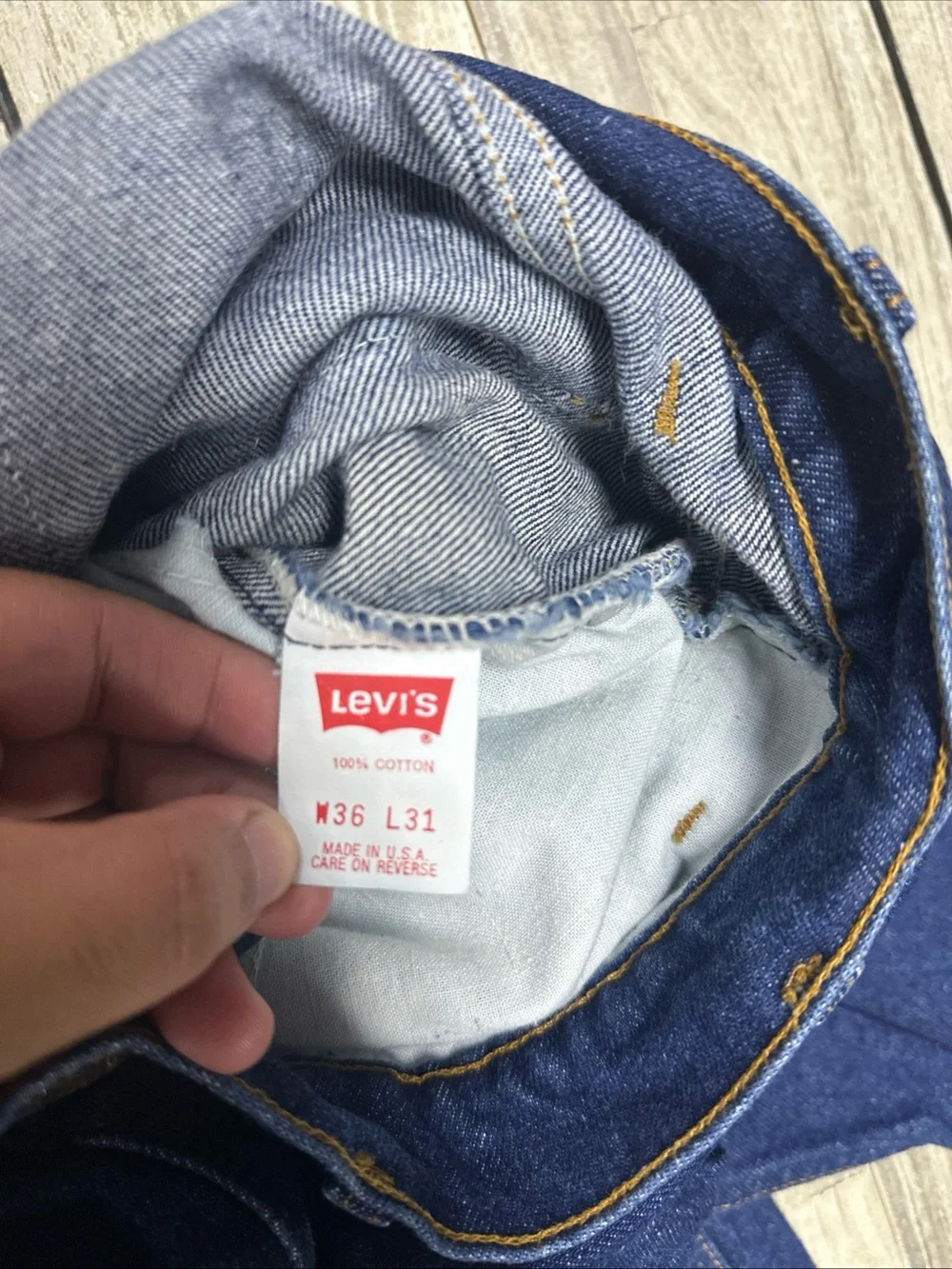 Vintage 80s Levi's 509 Orange Tab Denim Blue Jeans Men’s 36x31 Made in USA